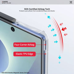 Transparent Back Case for Galaxy Fold 8 Ultra Magsafe Shockproof Airbags Bumper