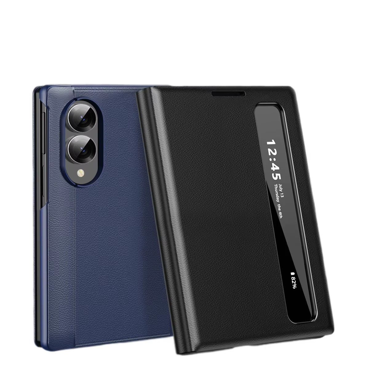 Smart View Leather Texture Flip Stand Case For Samsung Galaxy Z Fold 8
