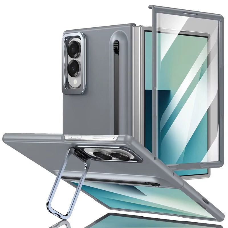 S Pen Holder Stand Case for Samsung Galaxy Z Fold 8 | Front Glass & Camera Protection Cover