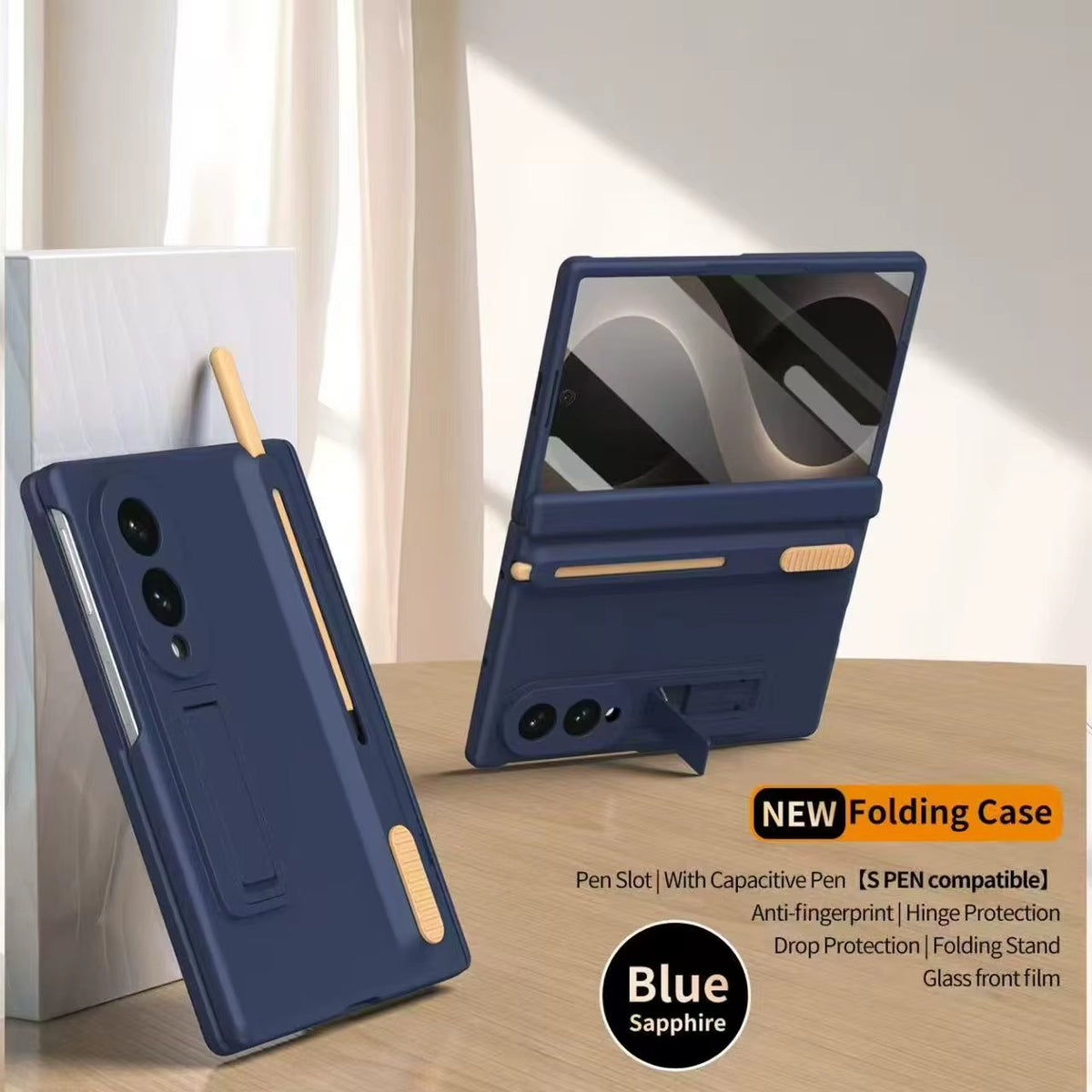 PushUP S Pen Holder Case for Galaxy Z Fold 8 with Front Glass Protection