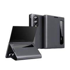 Smart View Leather Texture Flip Stand Case For Samsung Galaxy Z Fold 8