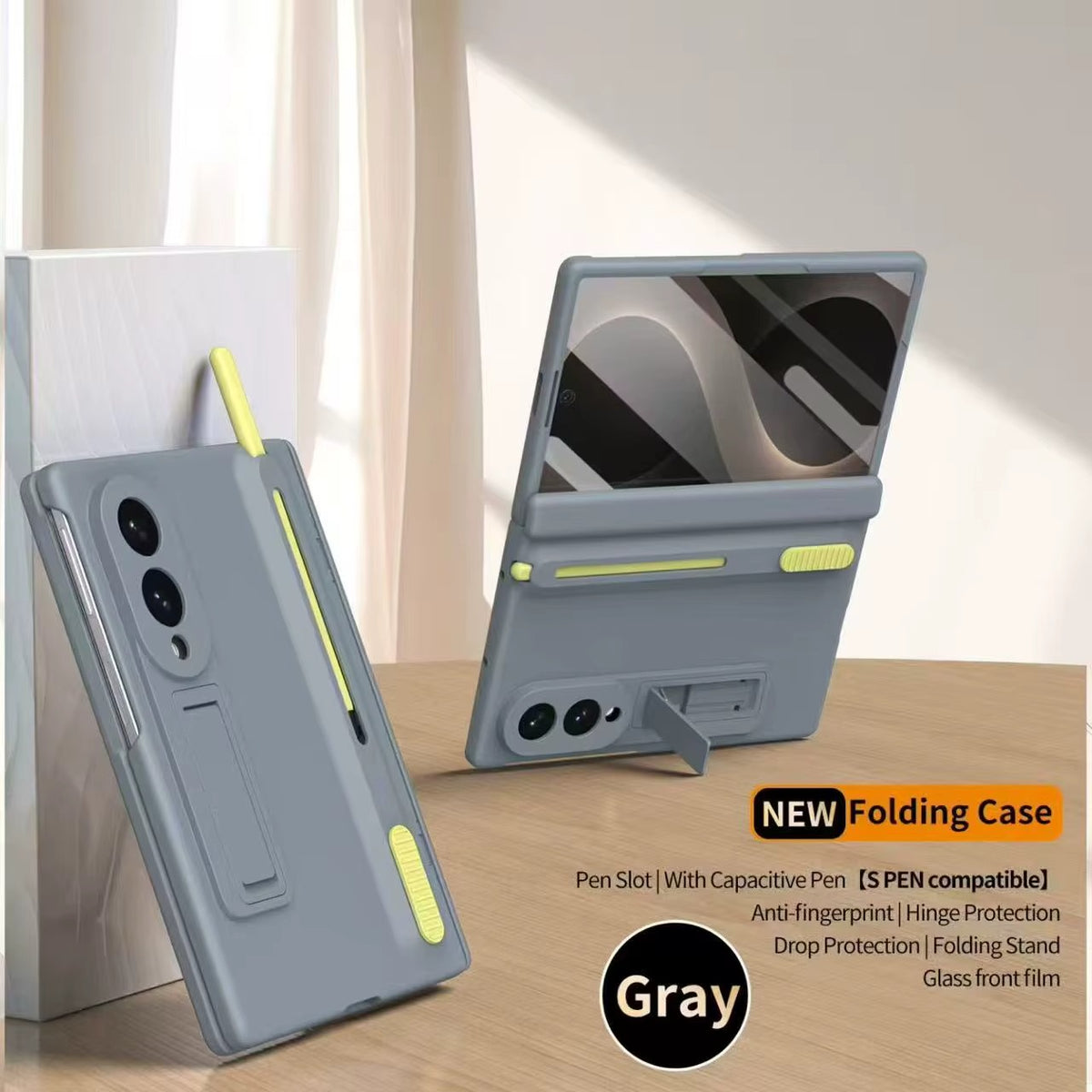PushUP S Pen Holder Case for Galaxy Z Fold 8 with Front Glass Protection