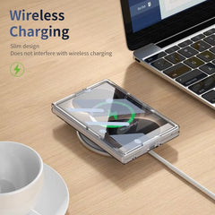 Crystal Clear Case for Galaxy Z Fold 8 with Rotating Ring Stand | Front Screen Protector
