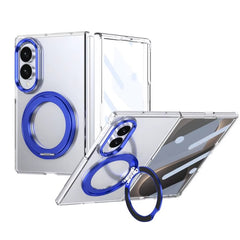 Crystal Clear Case for Galaxy Z Fold 8 with Rotating Ring Stand | Front Screen Protector