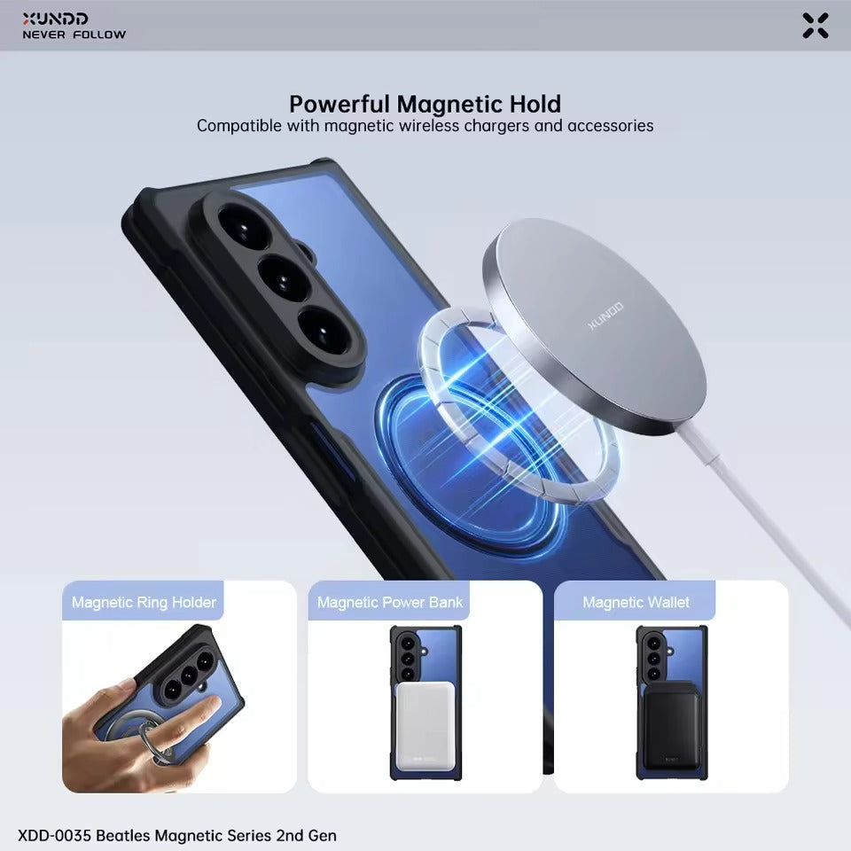 Transparent Back Case for Galaxy Fold 8 Ultra Magsafe Shockproof Airbags Bumper